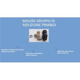 PRMB03 - Gruppo ingranaggio riduzione operatore MOBY