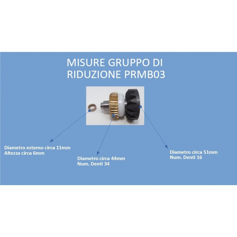 PRMB03 - Gruppo ingranaggio riduzione operatore MOBY