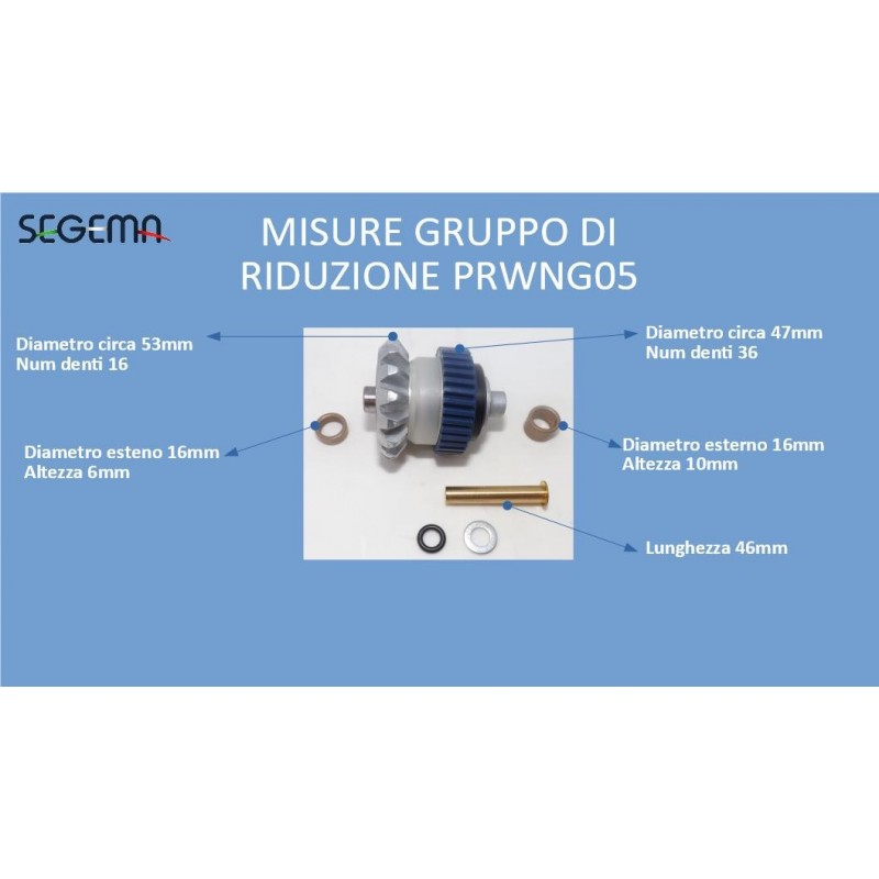 Gruppo ingranaggio riduzione per WINGO 24V