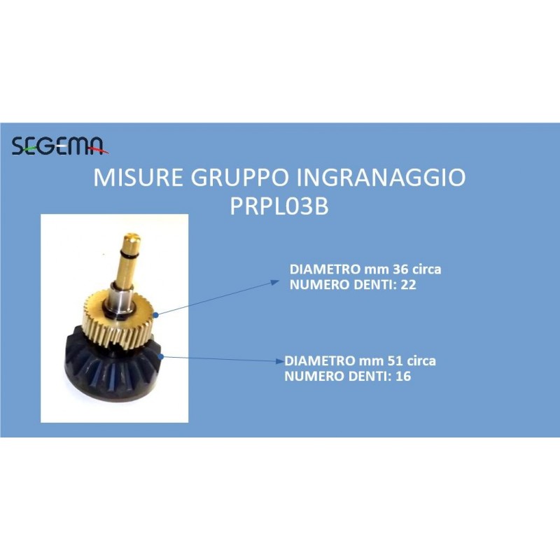 Gruppo ingranaggio PLUTO con motore 24V