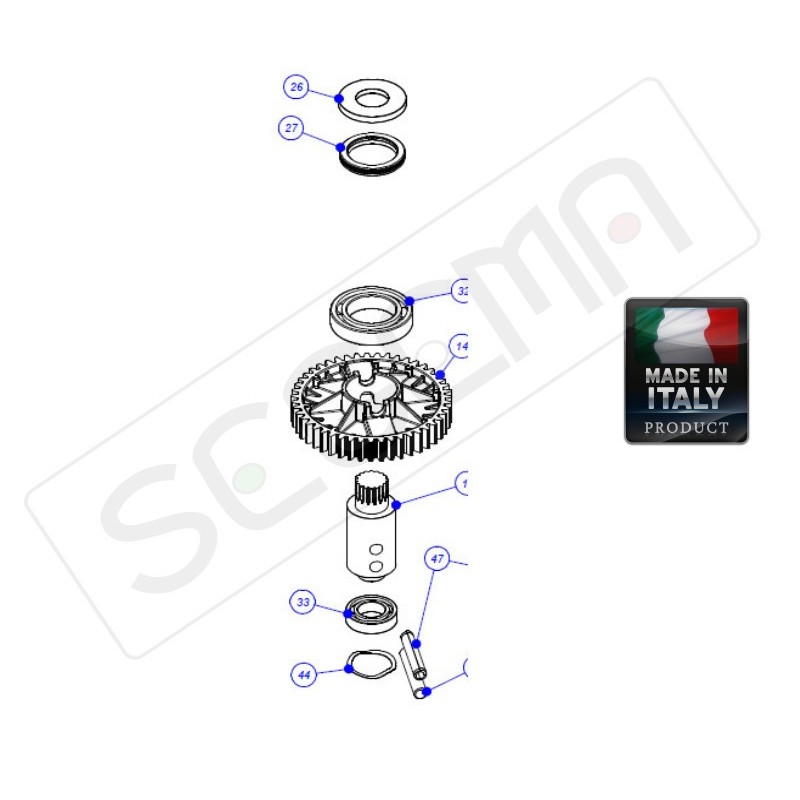 Output shaft unit METRO