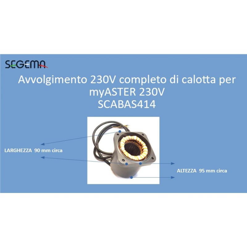 Avvolgimento 230V completo di calotta per myASTER 230V