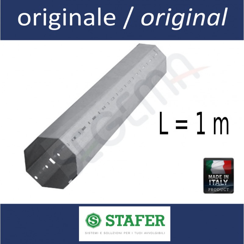 Rullo ottagonale per tapparelle diam. 60 mm lungh. 1 metro