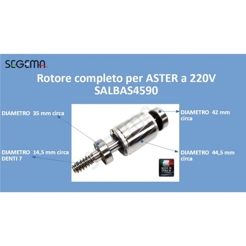 Complete rotor for  ASTER  220V