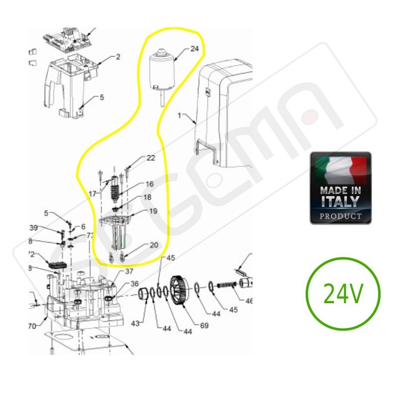 Motore completo di accessori DEIMOS BT A400