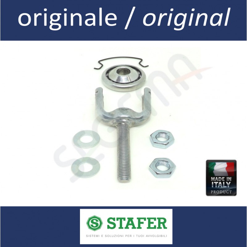 Supporto con cuscinetto foro 10 mm con bullone e dadi