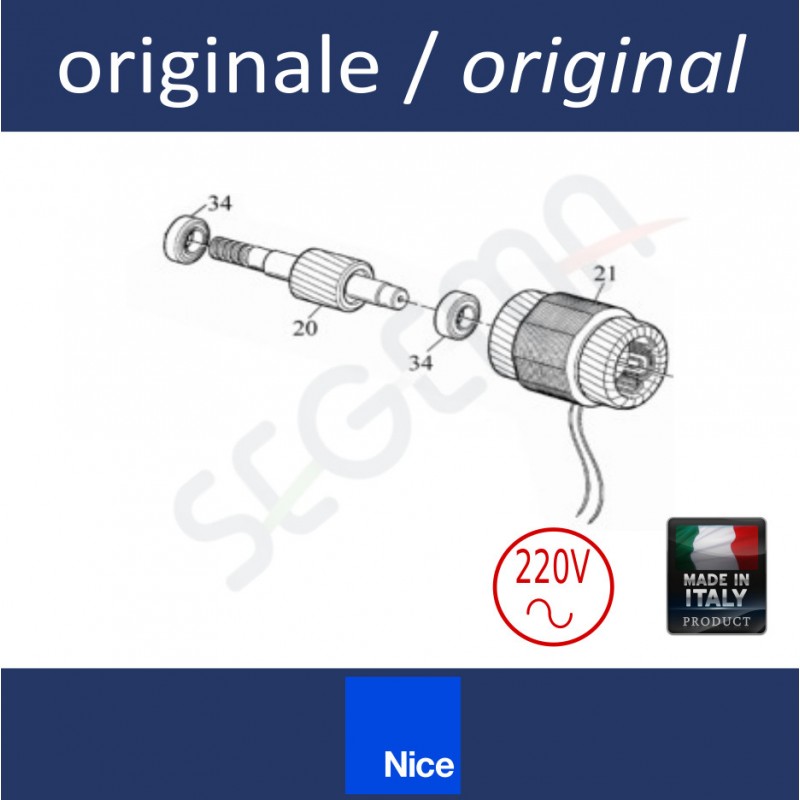 Complete motor 220V for underground operator METRO