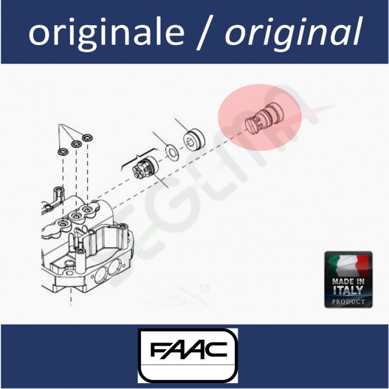 Valve retainer cap for FAAC operators