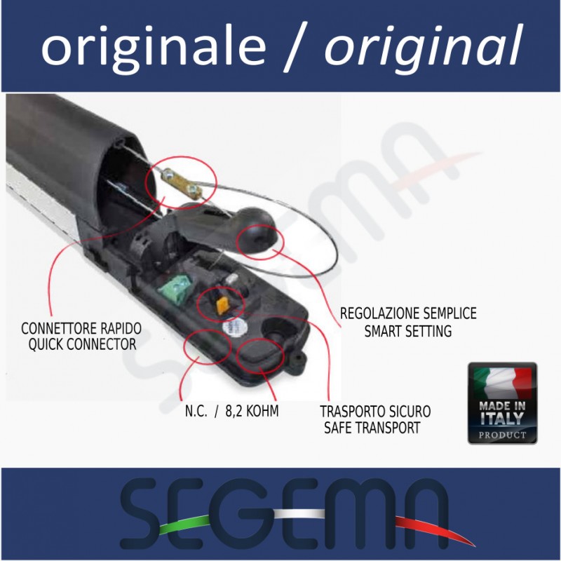 Traditional wired safety sensitive edge