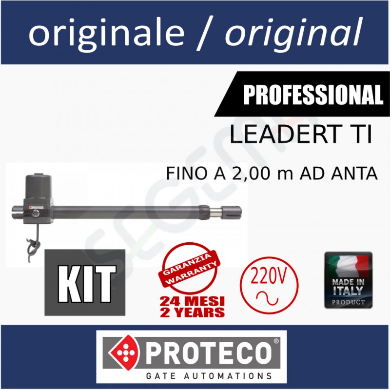 KIT LEADER TI pour portails battants jusqu'à 2.8 m