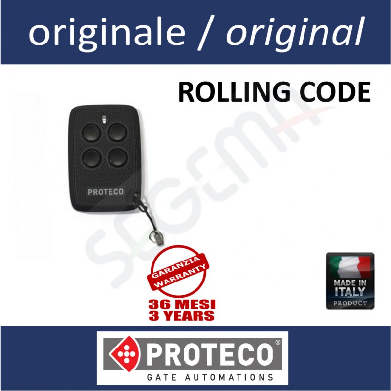 ANGIE R PROTECO Télécommande 4 boutons 433MHz à code roulant